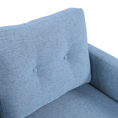 Two-Seater Sofa, With Pillow - Blue