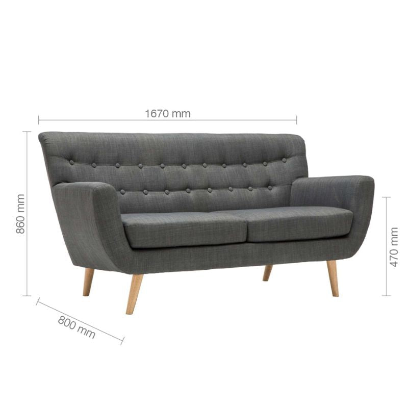 Birlea Loft 3 Seater Sofa Grey