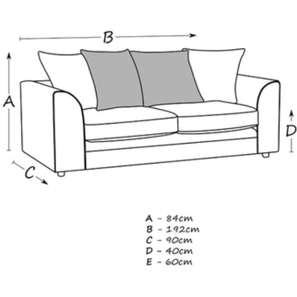 Grace Soft Textured 3 Seater Sofa