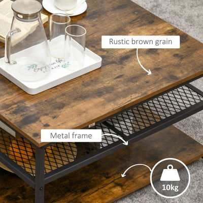 Industrial Coffee Table, Square Cocktail