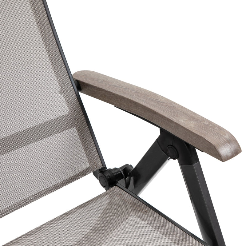 Outdoor Folding Lounger- Brown