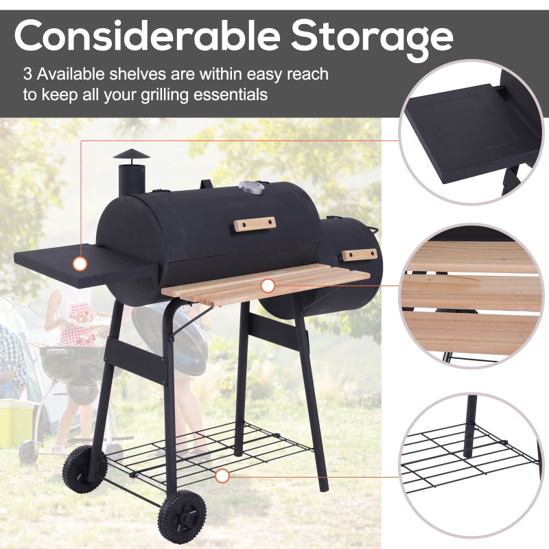 Portable Charcoal BBQ Grill-Black