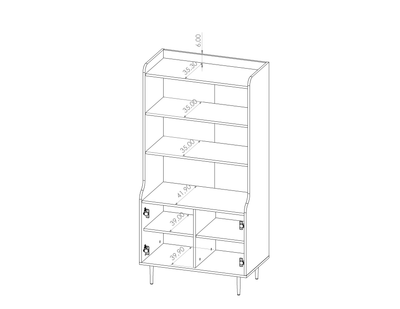 Vasina 06 Bookcase 80cm