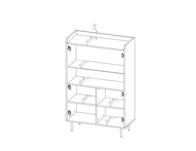 Vasina 10 Display Cabinet 90cm