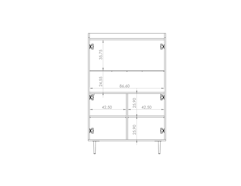 Vasina 10 Display Cabinet 90cm