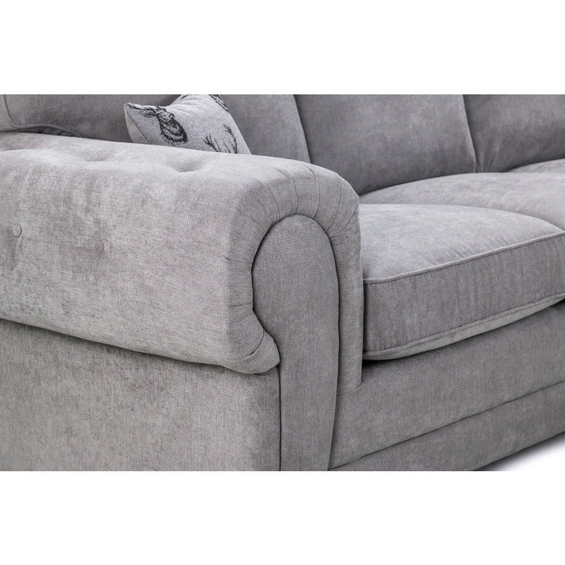 Verona Grey Soft Textured Corner Sofa