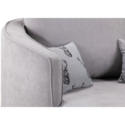 Verona Grey Soft Textured Swivel Chair