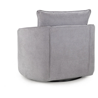 Verona Grey Soft Textured Swivel Chair