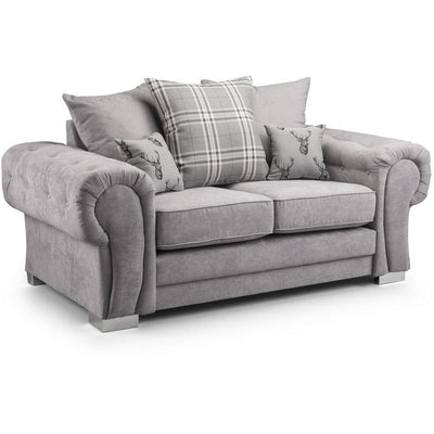 Verona Grey Soft Textured 2 & 3 Seater Sofa Set