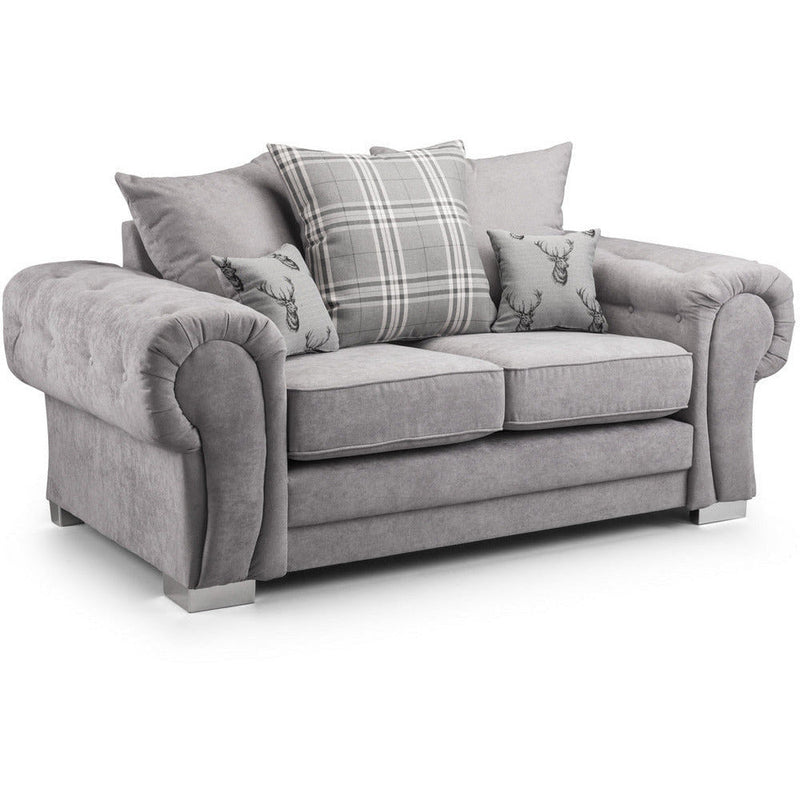 Verona Grey Soft Textured 2 & 3 Seater Sofa Set