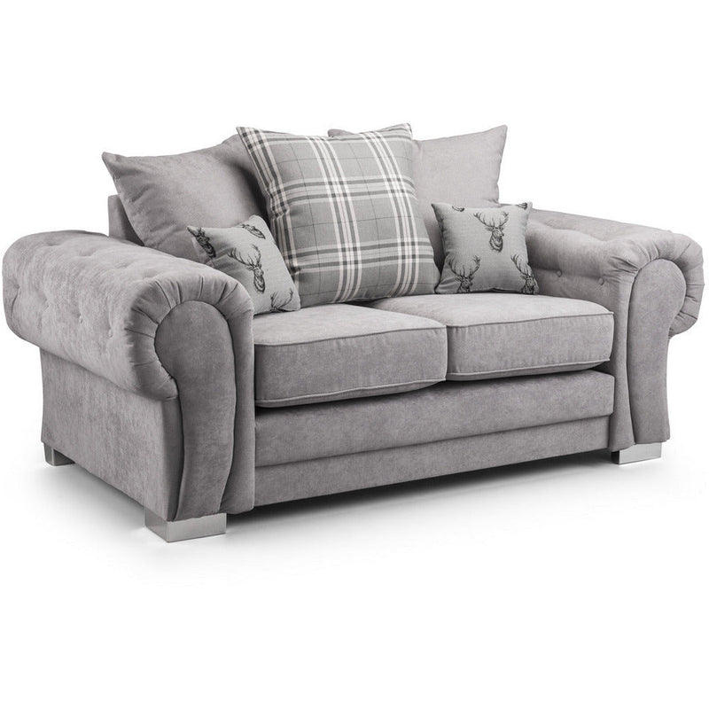 Verona Grey Soft Textured 2 Seater Sofa