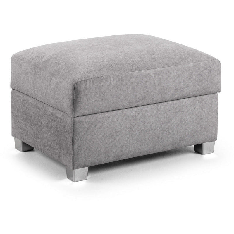 Verona Grey Soft Textured Footstool