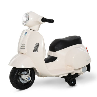 6V Battery Powered Electric Kids Ride On Motorcycle Toy - White