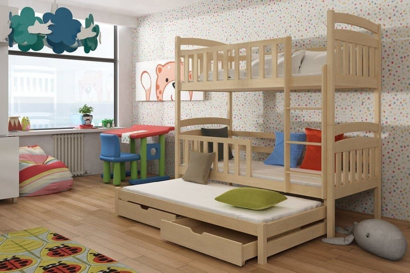 Viki Bunk Bed with Trundle and Storage