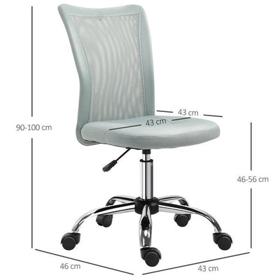 Silla ergonómica de malla para oficina en casa con ruedas, color gris 