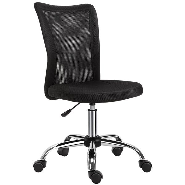 Mesh Ergonomic Home Office Chair w/ Wheels - Black