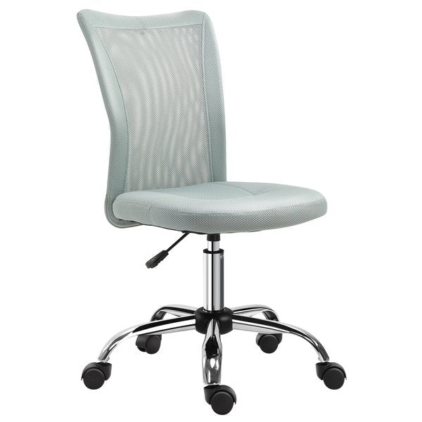 Silla ergonómica de malla para oficina en casa con ruedas, color gris 