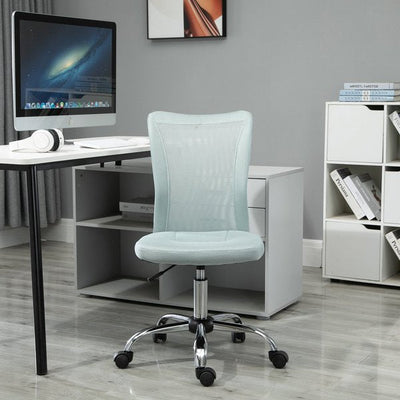 Silla ergonómica de malla para oficina en casa con ruedas, color gris 