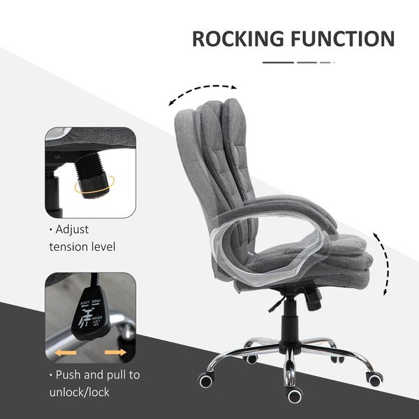 Office Chair Rock 360° Rolling Lumbar Support Adjustable Height Work