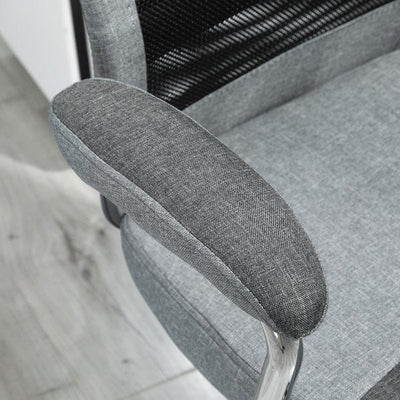 Mesh Ergonomic Home Office Chair High Back Swivel Seat with Arms - Grey