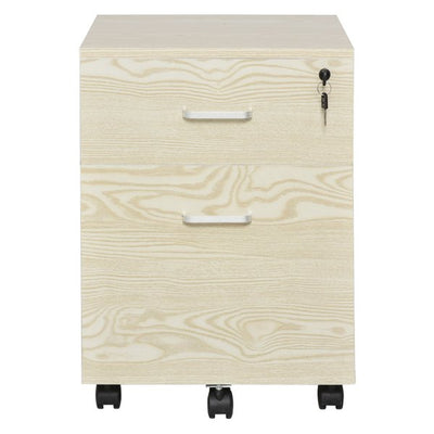 Particle Board 2-Drawer Filing Cabinet W/ Keys