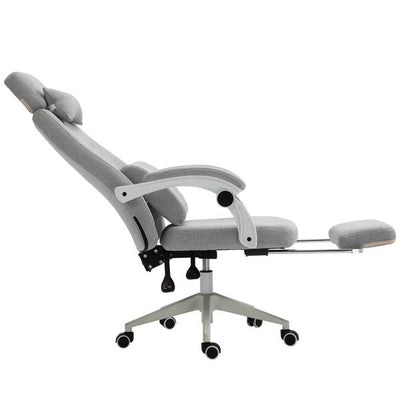 Polyester Ergonomic Neck & Back Support Home Office Chair- Grey