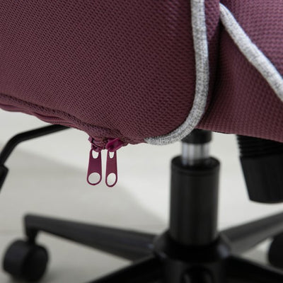 Tufted Ergonomic Desk Chair w/ Armrest & 360° Swivel Base - Purple