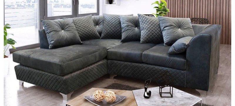 Vortex Plush Velvet Corner Sofa
