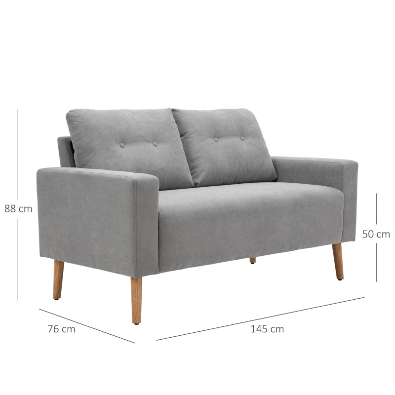 Two-Seater Sofa - Light Grey