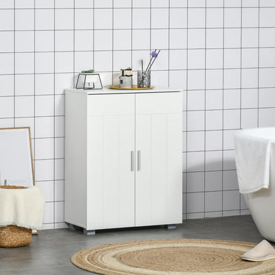 Modern Bathroom Floor Cabinet, White