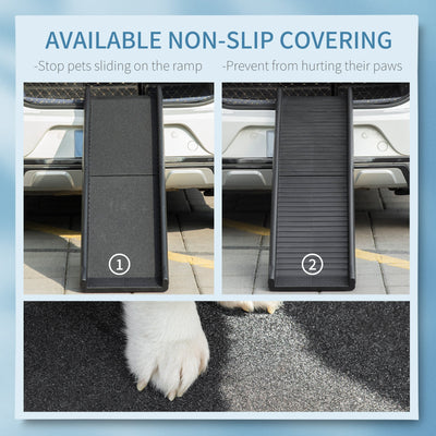 PawHut Folding Pet Ramp, Dog Ramps for Cars Trucks SUVs, Portable Non-slip, 155 x 39 x 14 cm