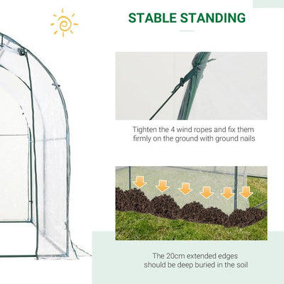 Walk In Transparent Greenhouse, Steel Frame