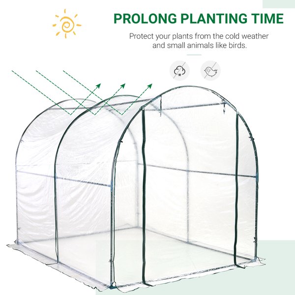 Walk In Transparent Greenhouse, Steel Frame