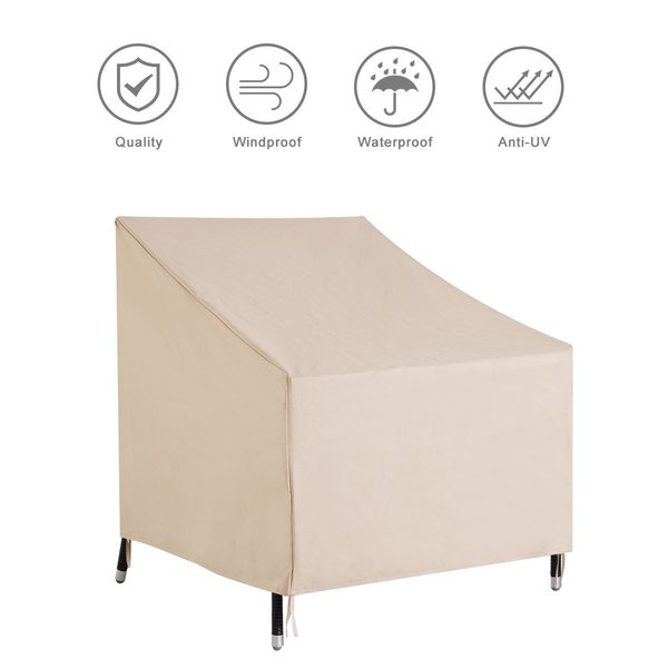 68Lx87Wx44-77H Cm. Furniture Cover For Single Chair - Beige