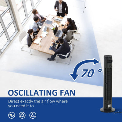 30'' Freestanding Tower Fan, Dark Grey