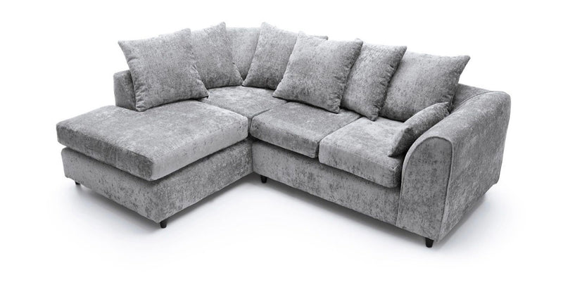 Elite Chenille Corner Sofa Set (Light Grey)