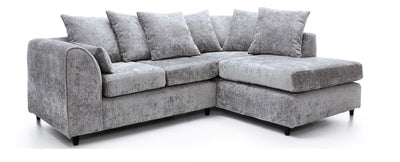 Elite Chenille Corner Sofa Set (Light Grey)