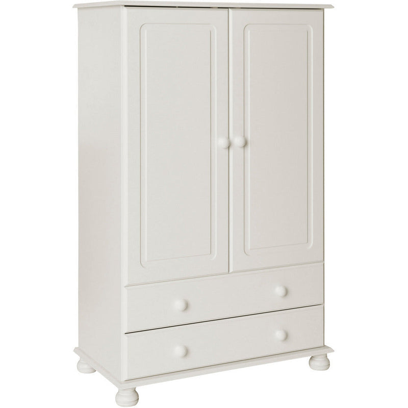 Copenhagen White 2 Door 2 Drawer Combi Wardrobe