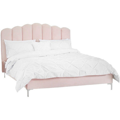 Willow Pink Fabric Double Bed