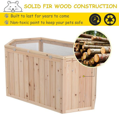 Wooden Hamster Cage Rat Mouse Rodent Small Pet Animal Hut Box, 115Lx60Wx58H Cm