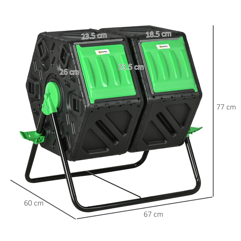 Dual Chamber Garden Compost Bin