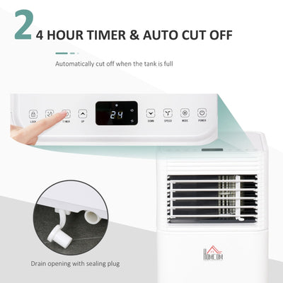 9000 BTU Portable Air Conditioner For Cooling Dehumidifier Fan