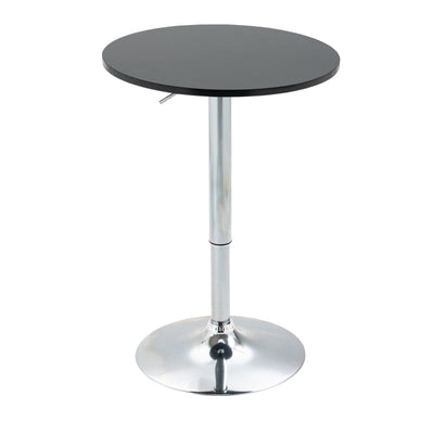 Round Height Adjustable Bar Counter Pub Desk , Black