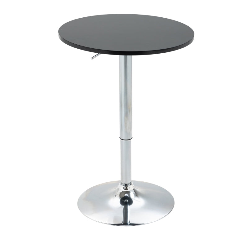 Round Height Adjustable Bar Counter Pub Desk , Black