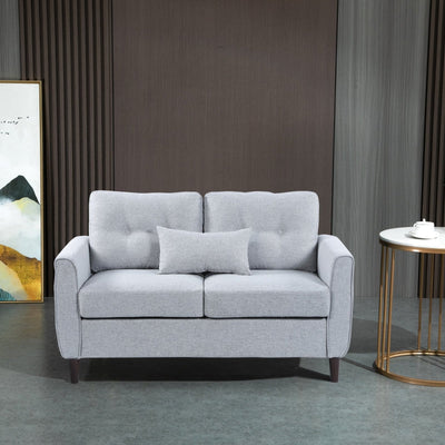 Two-Seater Sofa, With Pillow - Grey