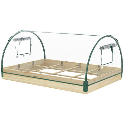 Raised Bed With Greenhouse- Natural Effect