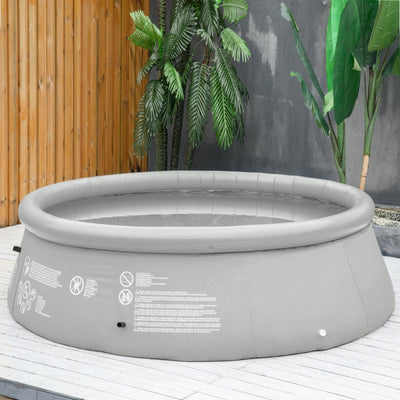 Inflatable Swimming Pool Family-Sized , Grey