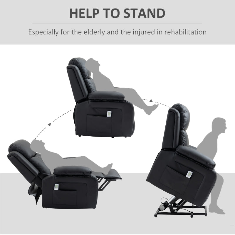 Electric Power Lift Recliner Chair Vibration Massage Reclining