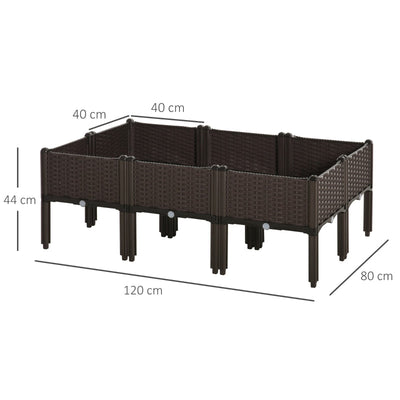 6-piece Lightweight Raised Flower Bed Free Combination Grow Box