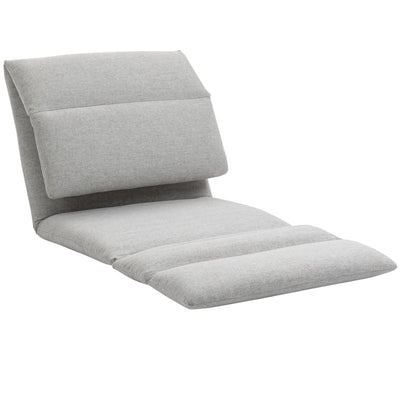 Silla de suelo ajustable con respaldo, color gris 